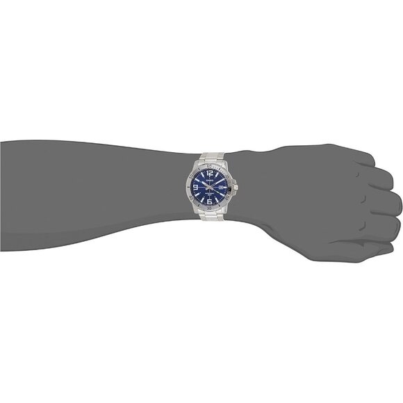 Casio Men's Silver/Blue Diver Style Stainless Steel Watch (Model: MTPVD01D-2BV) - Picture 4 of 4